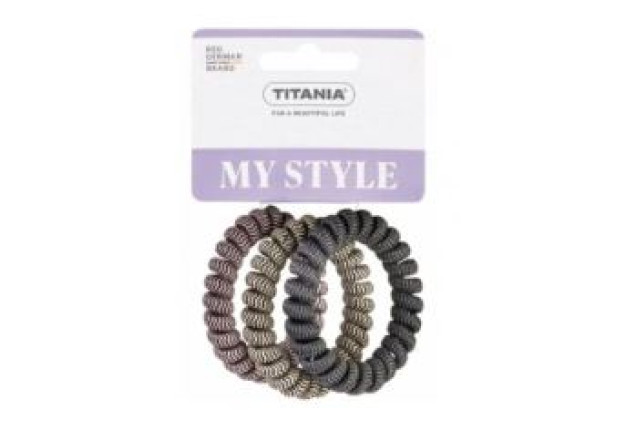 Spiral Hair Tie – Fabric Covered, 3 Pcs Set x 6