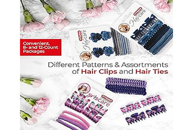 Claw Clip Two-Sided Acetate – Pink & Turquoise x 6