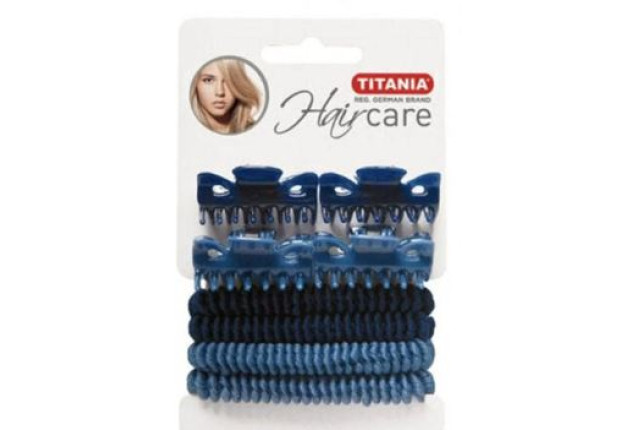 Section Clips & Hair Ribbons Set – Blue & Light Blue 1