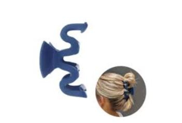 Claw Clip Wave Dark Blue – Stylish Hair Accessory (9 cm) x 6