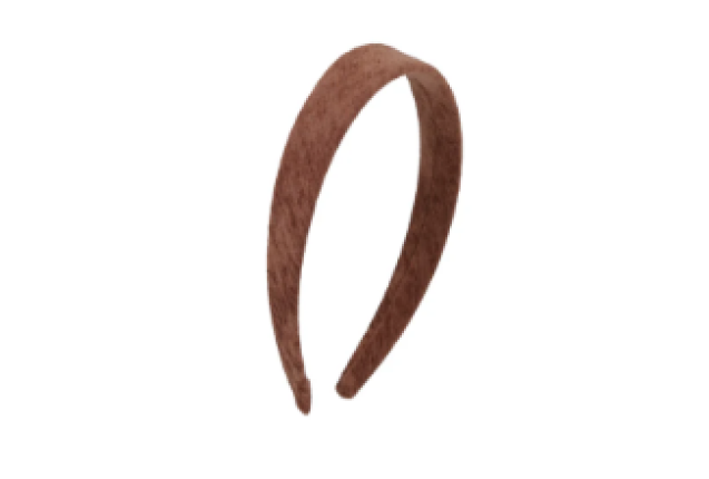 Headband Velvet Caramel Brown – 3.5 cm Wide Soft Fashion Hair Accessory x 6