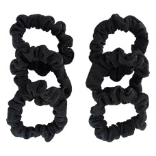 Mini scrunchies, natural, black, pattern