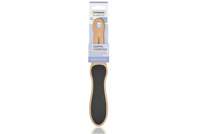 Premium Titania Double‑Sided Wooden Foot File x 12
