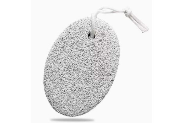 Pumice sponge "Foot", with hole and string (approx. 12 cm) x 24