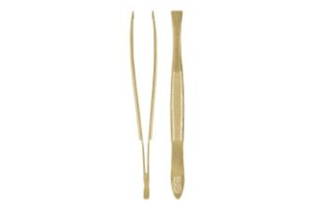 Premium Solingen Tweezers – Straight, Gold-Plated (8 cm) x 24