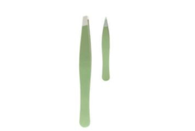 Tweezers Set – Design Green, Satin Finish x 24
