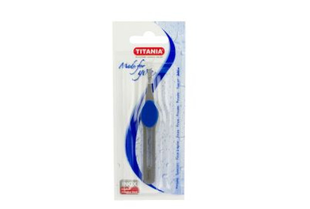 Blue Handle Tweezers – Precision Slanted Tip, 9.5 cm x 24