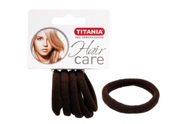 Terry Ponyholder Small – Brown Hair Elastics x 6