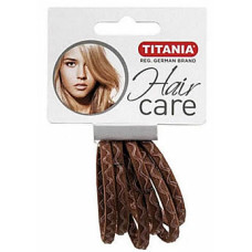 Hair Elastics with Silicone – Brown (6 p