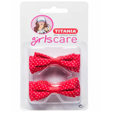 Red Bow Contour Hair Clip – 6 cm (2 pcs.) x 6