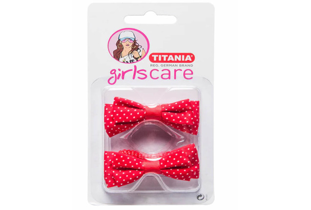 Red Bow Contour Hair Clip – 6 cm (2 pcs.) x 6
