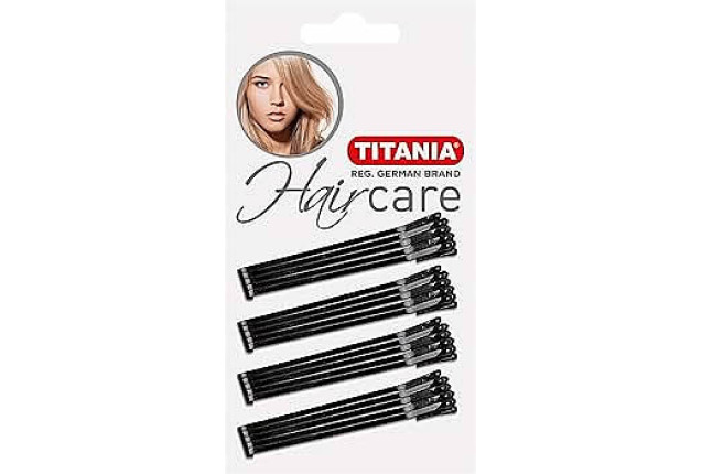 Black Waved Hair Clips, 7 cm - 20 Pcs on Card for Stylish Everyday Hold x 7