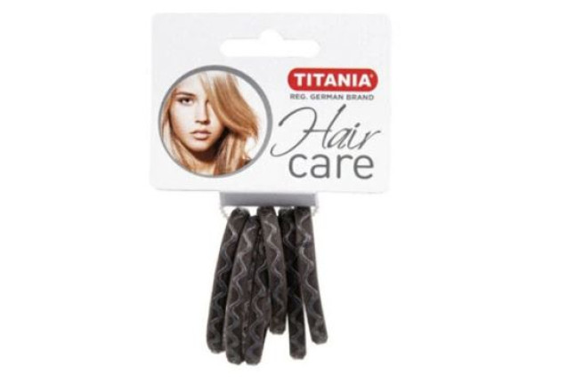 Hair Elastics with Silicone – Grey (6 pcs) x 6