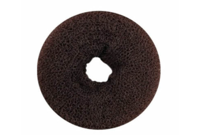 Mesh Hair Bun – Beige 8 cm on Hanger Card x 6