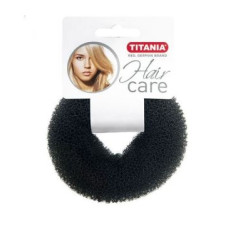 Mesh Hair Bun – Black, Approx. 11 cm x 6