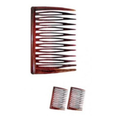 Side Combs – Brown Hair Styling Combs (8.5 cm) x 6