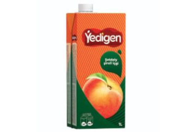 Yedigen Juice Peach |  Refreshing Peach Fruit Juicet - 1.0L x 12