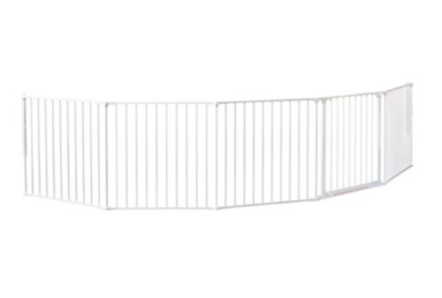 Scandinavian Pet Design 3 in 1 Pet Pen/Room Divider/Hearth Guard White – circ360cm L90-350 x H71cm x 6