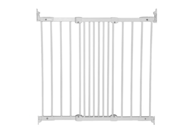 BabyDan Flexi Fit Metal Gate – White with White Fittings