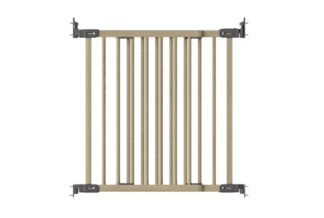 BabyDan Flexi Fit Wood Deluxe, Nature, Grey Fittings