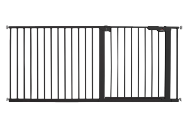 BabyDan Premier Safety Gate Black – 14 Ext., 164.9-171.2 cm x 8