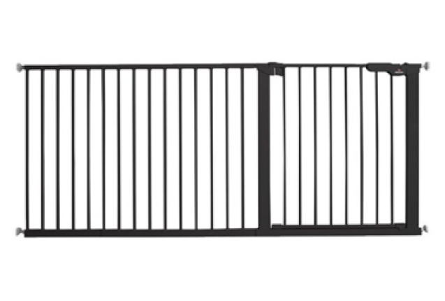 BabyDan Premier Safety Gate Black – 15 Ext., 171.3-177.1 cm x 8