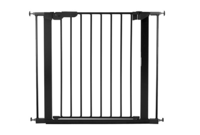 BabyDan Premier Safety Gate Black – 2 Extensions, 86.5-93.3 cm x 15