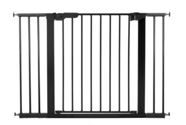 BabyDan Premier Safety Gate Black – 5 Extensions, 105.5-112.8 cm x 14