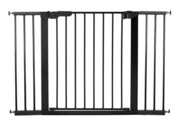 BabyDan Premier Safety Gate Black – 6 Extensions, 112-119,3 cm x 13