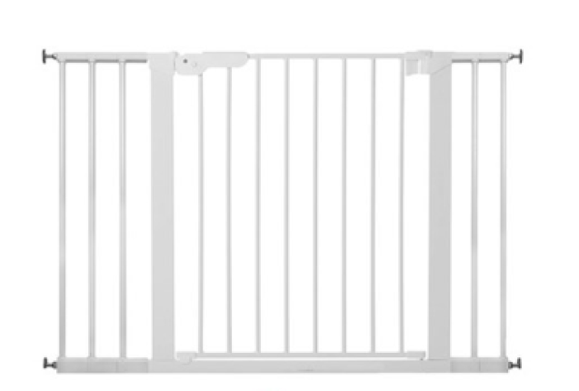 BabyDan Premier Safety Gate White – 5 Extensions, 105.5-112.8 cm x 14