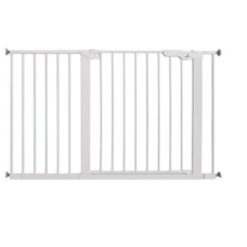 BabyDan Premier Safety Gate White – 7 Extensions, 119.3-125.6 cm x 11