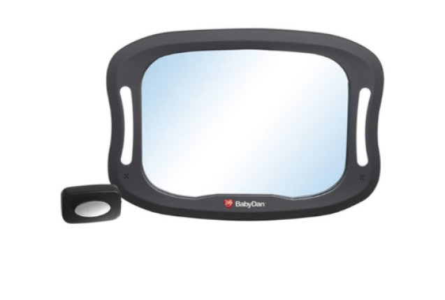 Car Seat Mirror With LED Light by Babydan (28,5x19,5cm) x 24