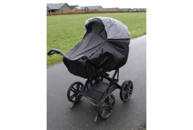 Super Safe Rain Cover by BabyDan – For Pram, Black, 100 cm.