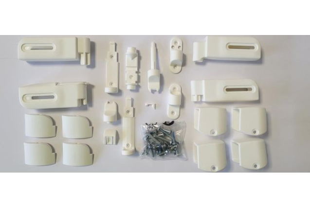 BabyDan Box of Fittings and Template, Flexi Fit Wood White x 10