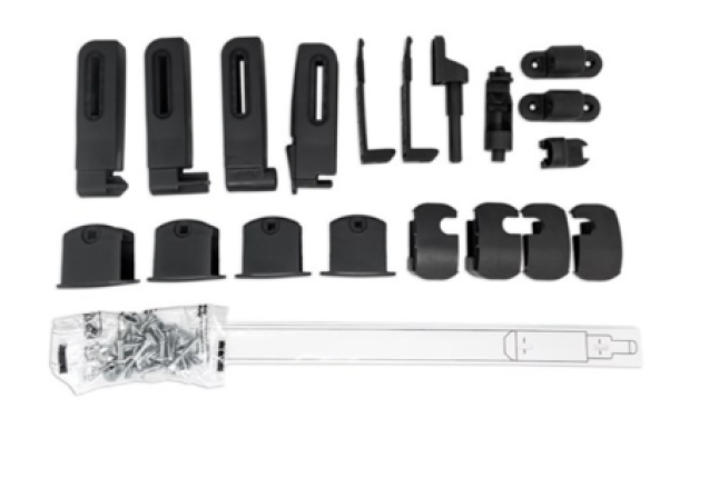 BabyDan Box of Fittings for Flexi Fit Metal, Black with Logo x 10