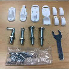 BabyDan Box of Fittings MultiDan Metal, White w/Logo, Thick Spind x 10