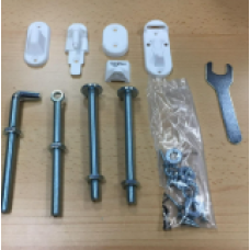 BabyDan Box of fittings No Trip metal, white w/logo, thick spind x 10