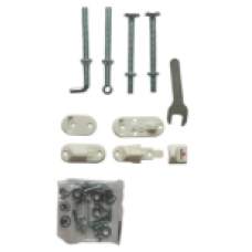 BabyDan Box of Fittings MultiDan Wood, White, Bright Zinc, Thick Spind x 10