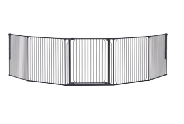 CombiFit XXL – Multi Adaptable Hearth Safety Gate & Room Divider, Black (90–350 cm)