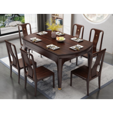 Dining Table And Chair Set (TYJ-T01#-1.35-HTS-CZ)