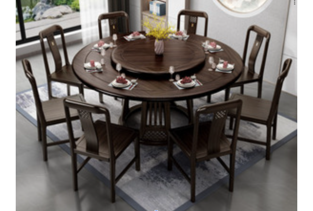 Dining Table And Lazy Susan (TYJ-1005#-1.58-CZ)