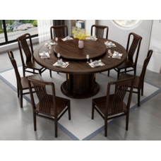Dining Table And Lazy Susan (TYJ-1009#-1.58-CZ)