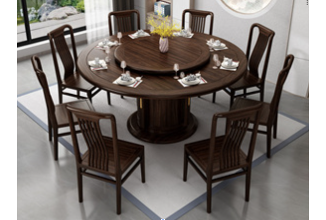 Dining Table And Lazy Susan (TYJ-1009#-1.58-CZ)