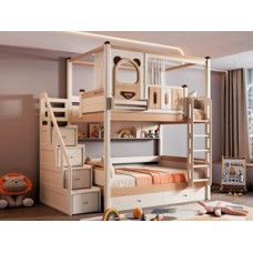 Stylish Twin-Over-Twin Bunk Bed (Model QCTB-US3032-ZMC-TG+GT-1.5-ETC)