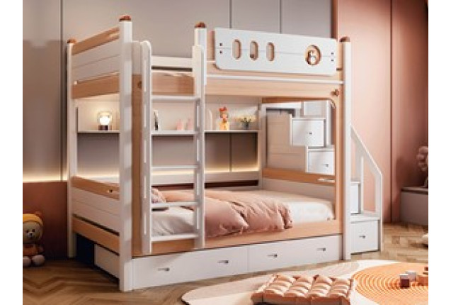 Classy Twin-Over-Twin Bunk Bed (Model QCTB-US3031-ZMC-GT-1.5-ETC)