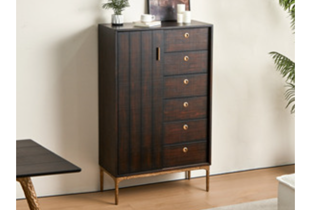Modern Drawer Shelf with Cabinet (HSZY-Y117-0.9-CBG)