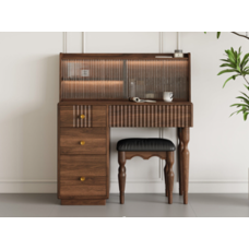 Vanity Table + Vanity Stool + Storage Ra