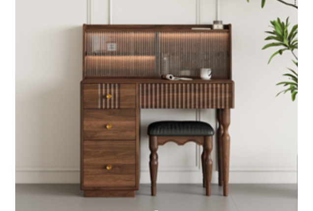 Vanity Table + Vanity Stool + Storage Rack Set (FMYY-02-ZT)