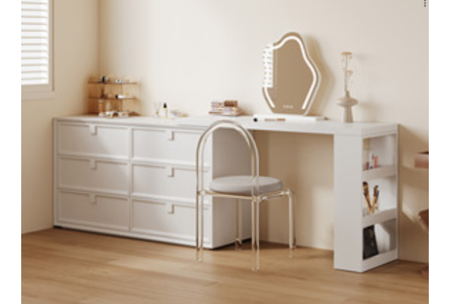 Vanity Cabinet + Vanity Table Set (KQD-WT03-BS-SZT)