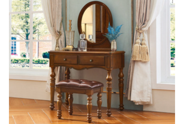 Vanity Table + Vanity Mirror + Vanity Stool Set (WFL-K631-ZT)